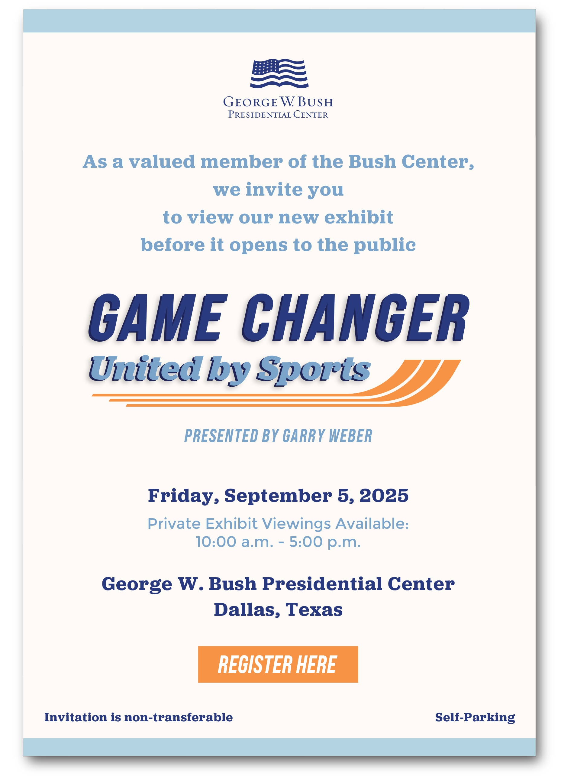 You’re Invited: Bush Museum Special Exhibit – Game Changer: United by Sports – Member Private Viewing