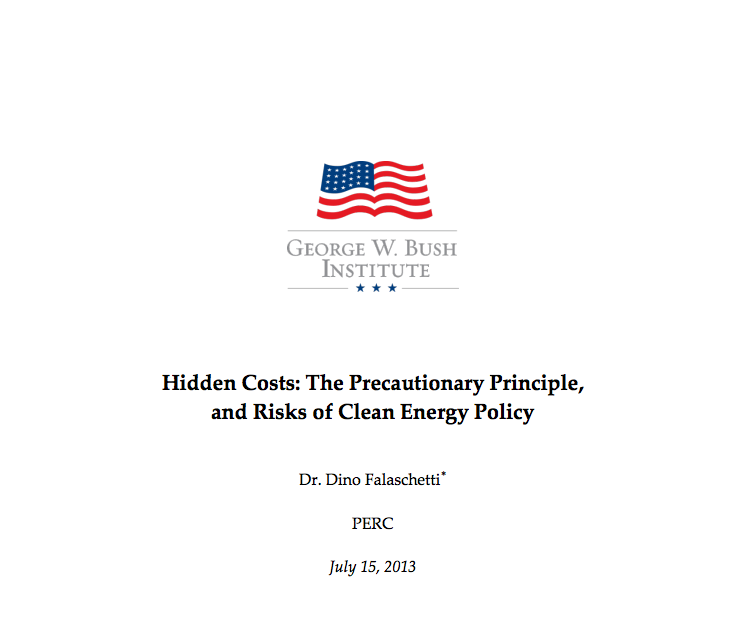 Hidden Costs: The Precautionary Principle, and Risks of Clean Energy ...