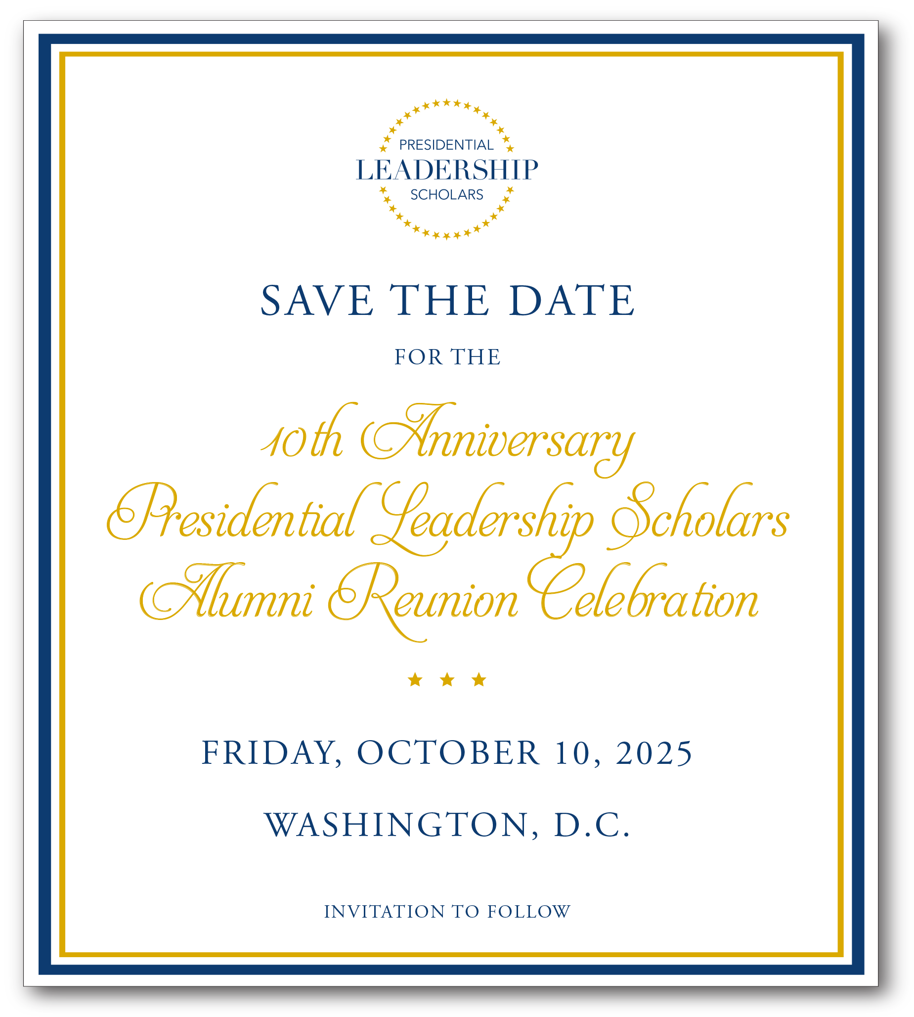 Save the Date: Presidential Leadership Scholars Reunion