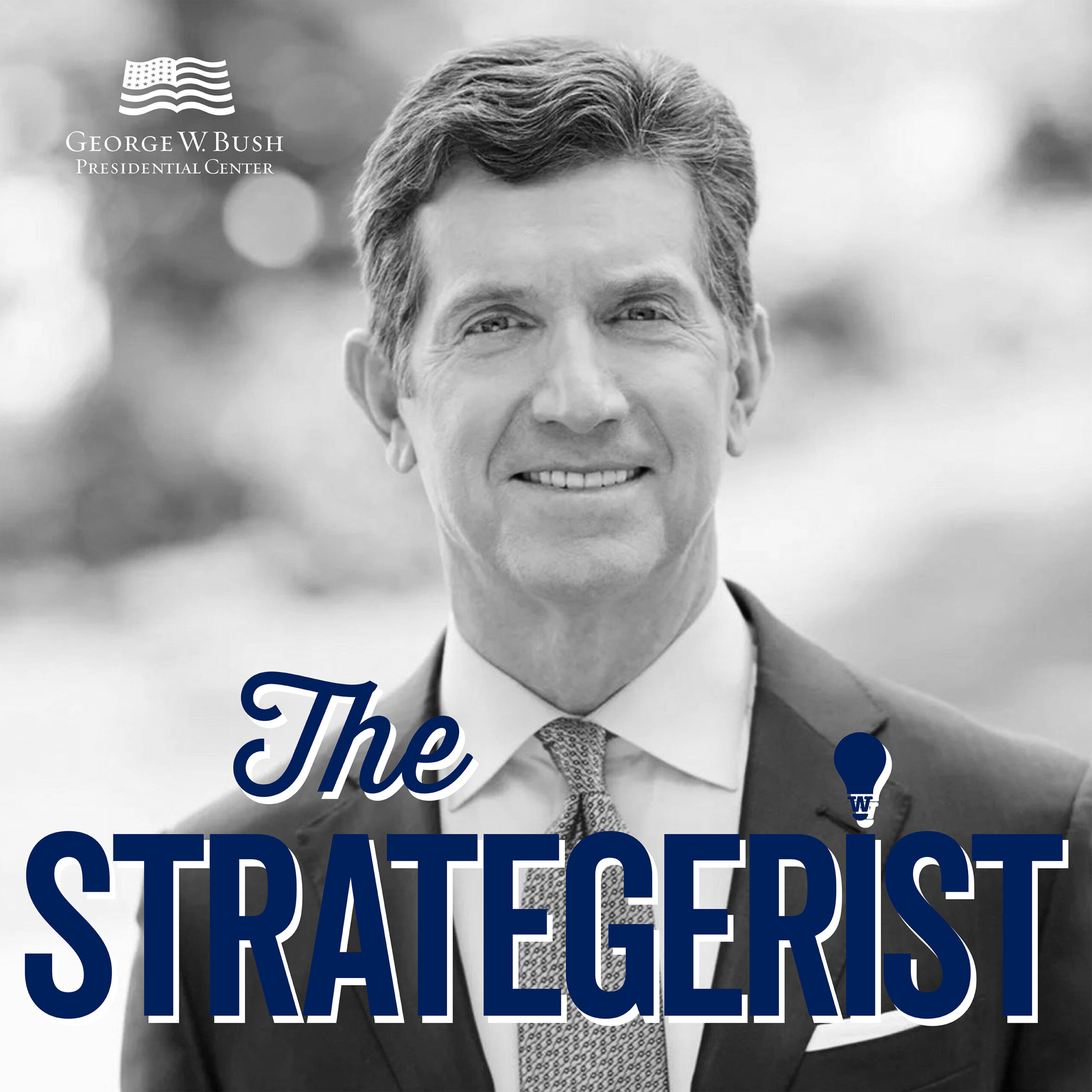 Strategerist podcast logo with Alex Gorsky.