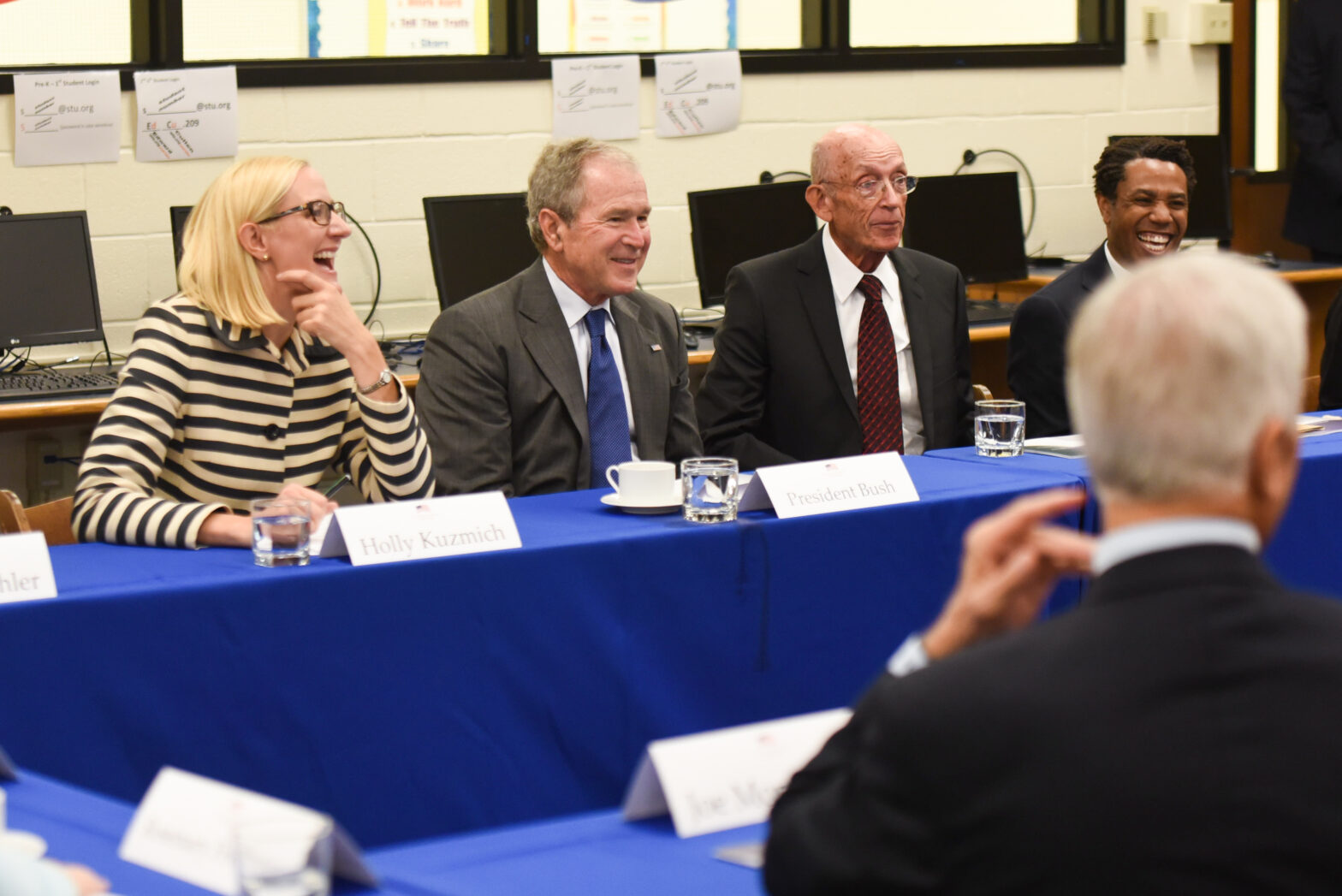 President and Mrs. Bush Participate in Education Leadership Roundtable ...