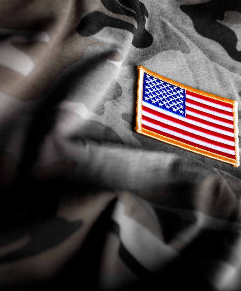 Military uniform closeup.