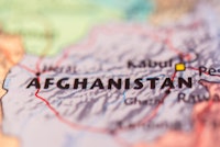 Afghanistan on a map