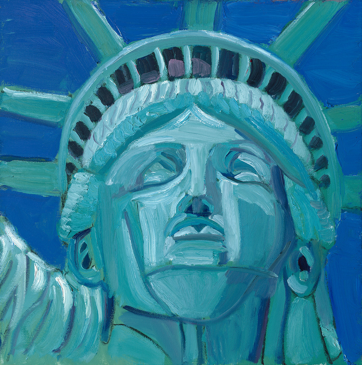 Painting of the Statue of Liberty.